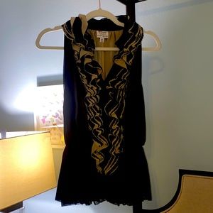 Target + Neiman Marcus - Robert Rodriguez - Black and Tan ruffle top